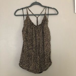 Express Leopard Print Halter Top